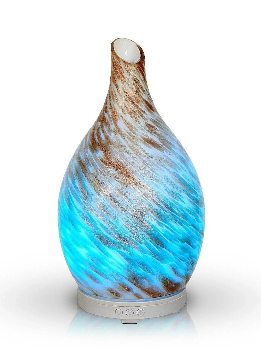 Aromar 100 mL Rotating Glass Amphora Design Ultrasonic Aroma Oil Diffuser